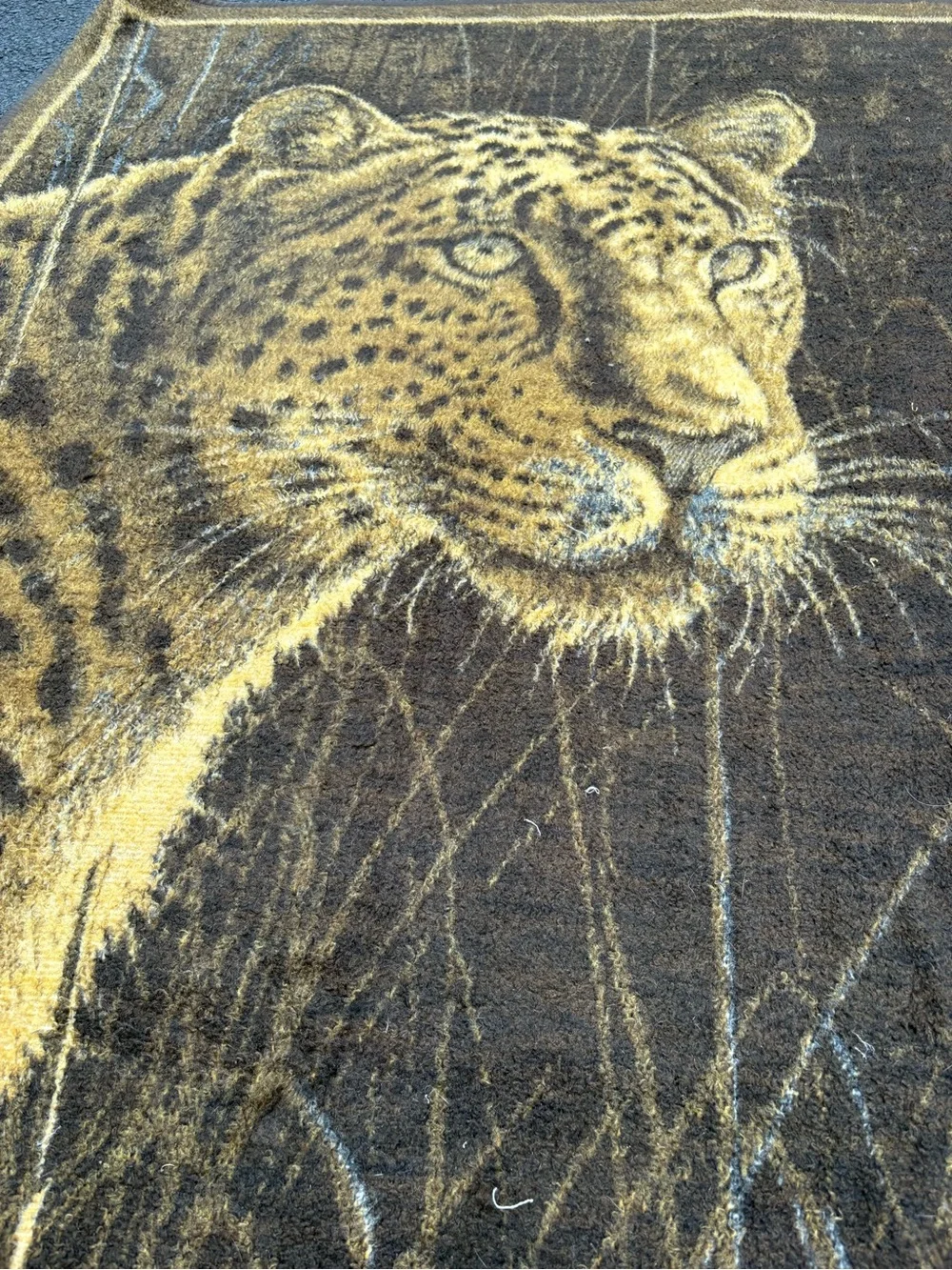 Biederlack Reversible Blanket Throw Cheetah Leopard  James Hautman Brown Gold
